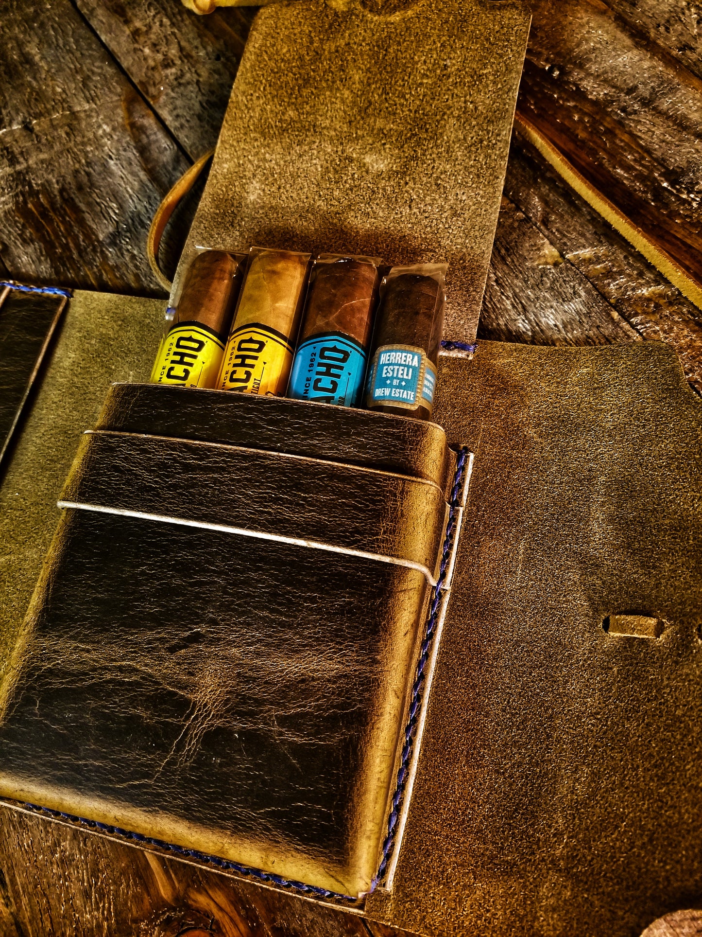 1876 Churchill Leather Cigar Case
