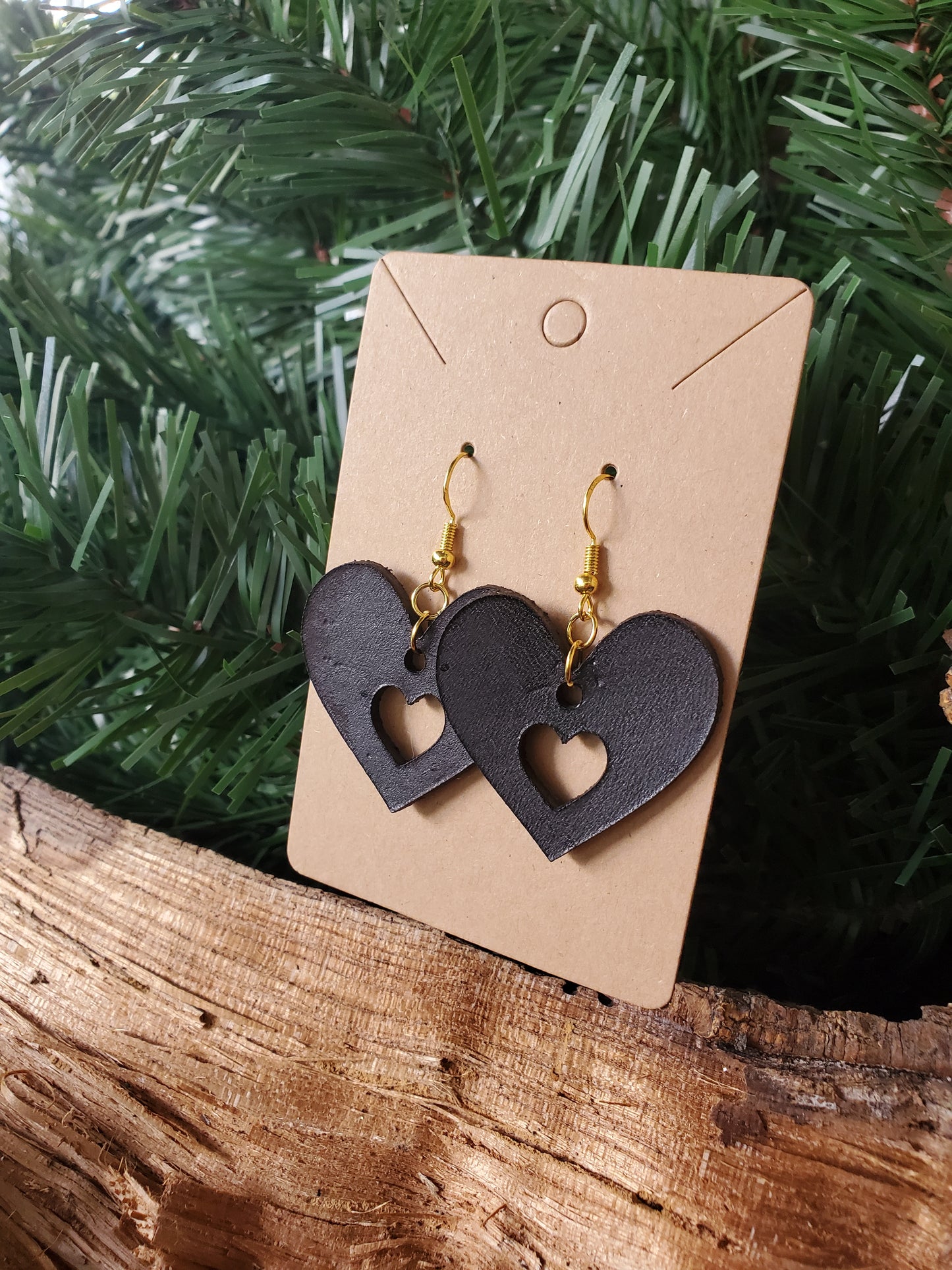 Heart Leather Earrings