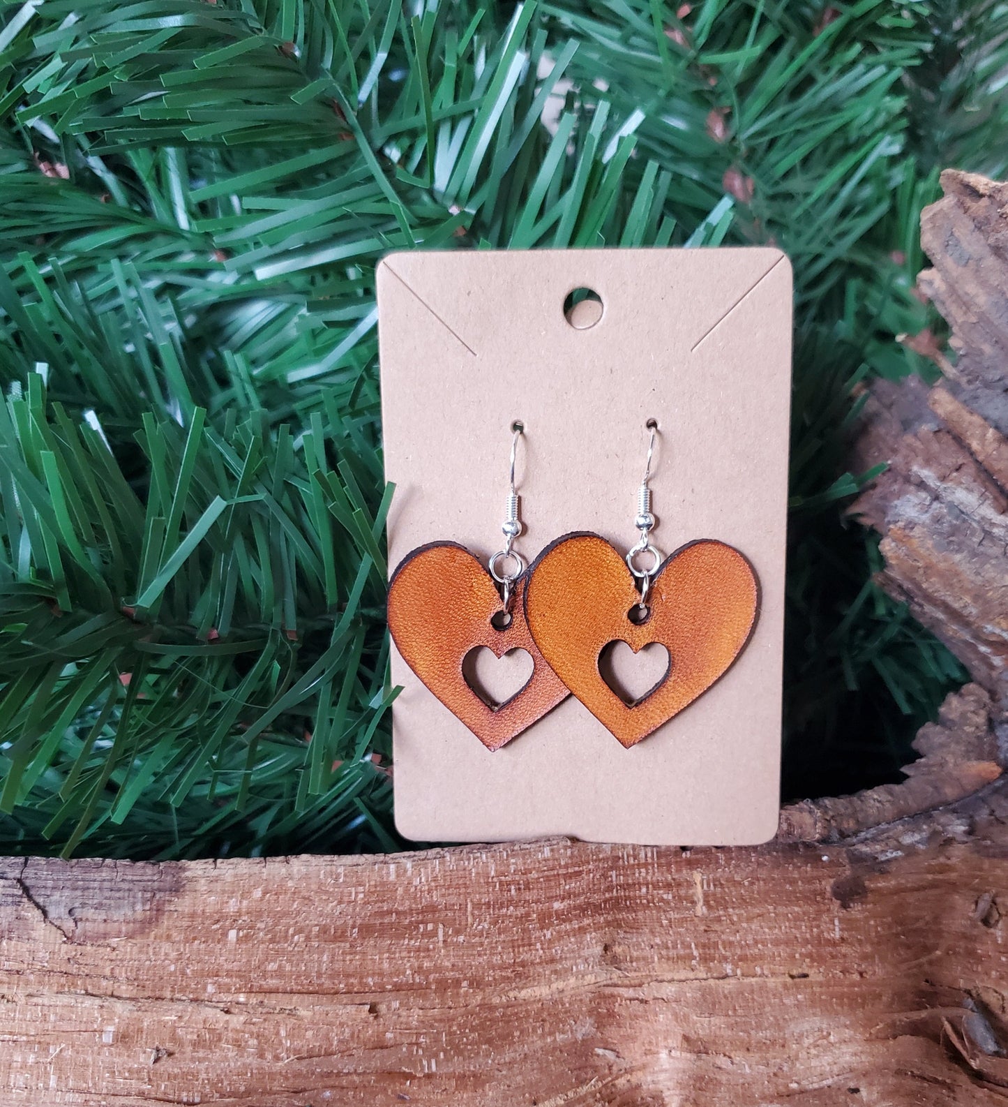 Heart Leather Earrings