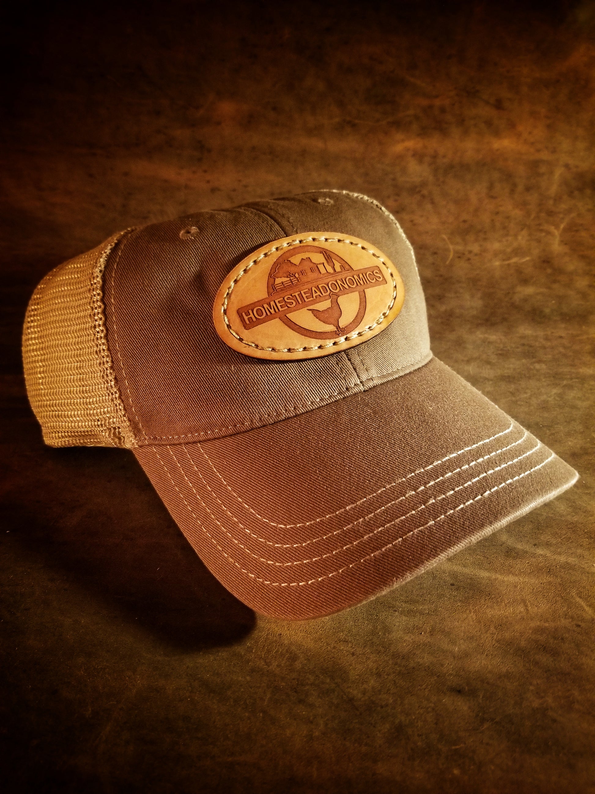 FORD Raptor Laser Engraved Leather Patch Hat Richardson 112 