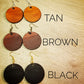 Round Leather Earrings