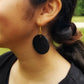 Round Leather Earrings