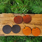 Round Leather Earrings