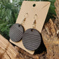 Round Leather Earrings
