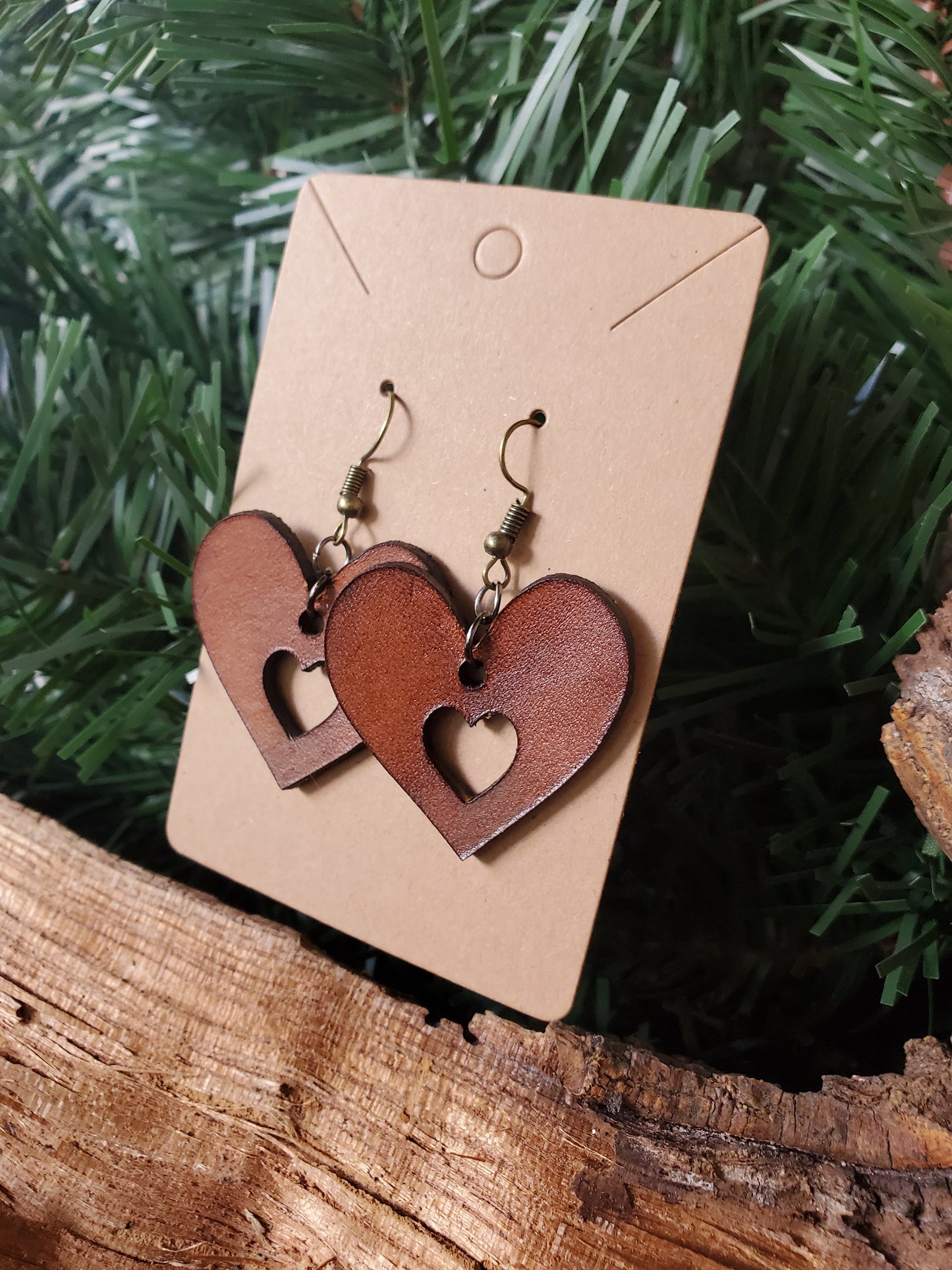 Heart Leather Earrings