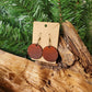 Round Leather Earrings