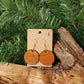 Round Leather Earrings